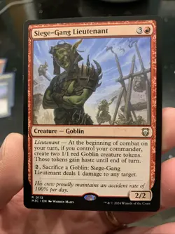 Siege-Gang Lieutenant - Modern Horizons 3 Commander - Magic The Gathering MTG NM - Image 1