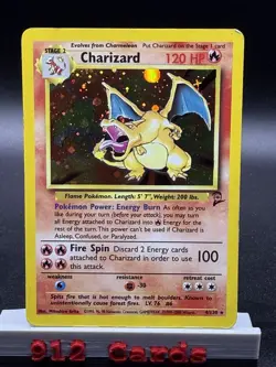 Pokemon Card TCG Charizard 004/130 Base Set 2 Holo HP Vintage - Image 1