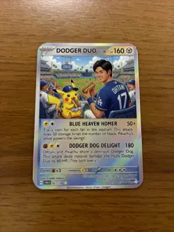 Pokemon PIKACHU OHTANI Trading Card DODGER DUO Only 50 Printed - Image 1