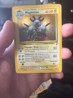 Magneton 9/130 Base Set 2 WOTC Holo Rare Vintage Pokemon Card NM - Image 1