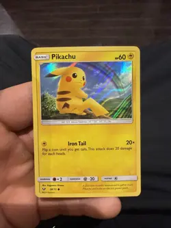 2017 Pokemon Sun and Moon Shining Legends Holo Pikachu Card 28/73 NM - Image 1