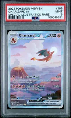 2023 POKEMON MEW EN-151 #199 CHARIZARD ex SIR PSA 9 - Image 1