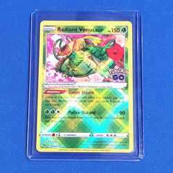 Pokemon TCG GO 004/078 RADIANT VENUSAUR Ultra Rare pack fresh NM or better - Image 1