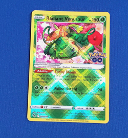 Pokemon TCG GO 004/078 RADIANT VENUSAUR Ultra Rare pack fresh NM or better - Image 2