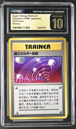 1998 CD Promo Super Energy Retrieval Glossy CGC PRISTINE 10 Pokemon - Image 1
