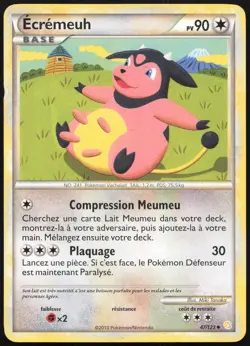 Carte Pokemon Ecremeuh 47/123 HeartGold SoulSilver Francais - Image 1