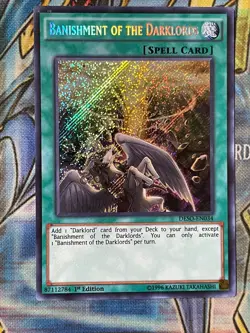 Yugioh Banishment of The Darklords DESO-EN034 Secret Rare 1st Ed NM 3 - Image 1
