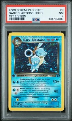 2000 Pokemon Rocket #3 Dark Blastoise-Holo 1st Edition PSA 7 - Image 1