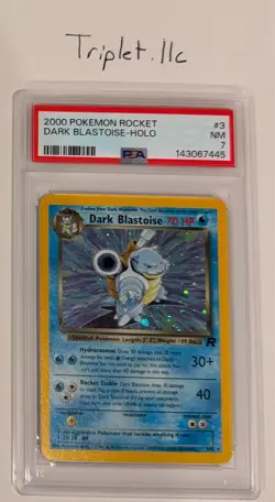 2000 POKEMON ROCKET #3 DARK BLASTOISE-HOLO PSA 7 - Image 1