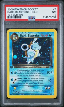 2000 POKEMON ROCKET 1ST ED #3 DARK BLASTOISE-HOLO PSA 7 - Image 1