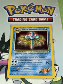 Pokemon TCG Misty's Tentacruel Holo Rare Card #10/132 2000 Unlimited Gym Heroes - Image 1