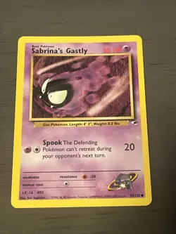 Pokemon Card - Gym Heroes 93/132 - SABRINA'S GASTLY - Common NM - Image 1