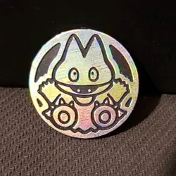 POKEMON MUNCHLAX SILVER MIRROR HOLO COIN LAVA FLOW THEME DECK - Image 1