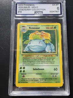 1999 POKEMON VENUSAUR - Legendary Collection Holo Rare 18/130 graded EX-MT 6 - Image 1