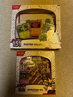 NEW- Pokemon Scarlet & Violet 151 Alakazam Ex & Poster Collection Box Lot-Sealed - Image 1