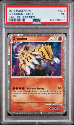 PSA 3 2011 Pokemon Call of Legends SHINY Groudon Holo Foil Rare SL4 - Image 1