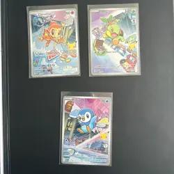 Pokemon First Partner Chimchar Piplup Turtwig Promo MEP 040 041 042 Sinnoh Set - Image 1