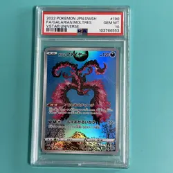 2022 POKEMON JPN SWORD & SHIELD VSTAR UNIVERSE FULL ART/GALARIAN MOLTRES PSA 10 - Image 1