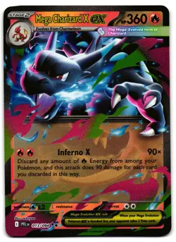 Mega Charizard X ex 013/094 - 🌊 Phantasmal Flames Pokemon TCG 🖤 - LP - Image 1