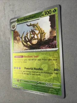 Pokemon TCG * SV Temporal Force * 21/162 Brambleghast REVERSE HOLO Rare * NM - Image 2