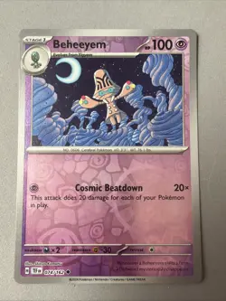 Pokemon TCG * SV Temporal Force * 74/162 Beheeyem REVERSE HOLO Uncommon * NM - Image 1