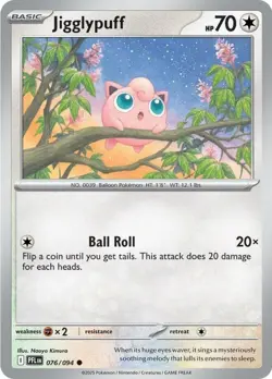 Pokemon Jigglypuff - 076/094 - Common - Reverse Holo NM-Mint Phantasmal Flames - Image 1