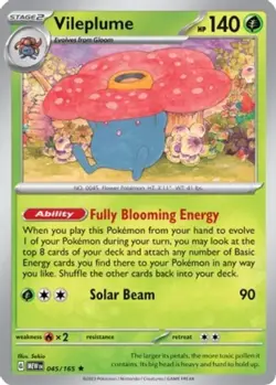 Pokemon Vileplume - 045/165 - Holo Rare - Reverse Holo NM-Mint Scarlet & Violet - Image 1