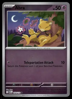 Abra 054/132 Common Mega Evolution Pokemon Reverse Holo Near Mint - Image 1
