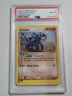 Pokemon TCG Armaldo-Holo EX Sandstorm 1/100 PSA 8 - Image 1