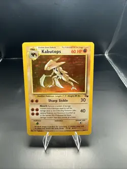 Pokemon TCG Kabutops 9/62 Fossil Holo Unlimited A - Image 1