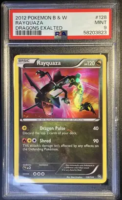 Pokemon Rayquaza #128 B&W Dragons Exalted 2012 PSA 9 Mint - bespoke listing - Image 1