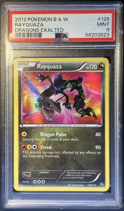 Pokemon Rayquaza #128 B&W Dragons Exalted 2012 PSA 9 Mint - bespoke listing - Image 2