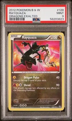 Pokemon Rayquaza #128 B&W Dragons Exalted 2012 PSA 9 Mint - bespoke listing - Image 4