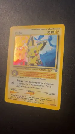 Pokemon Pichu Neo Genesis 12/111 Holo Rare Unlimited English TCG Card Swirl LP - Image 2
