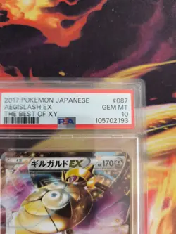 Pokemon Card Aegislash Ex The Best Of XY Holo Durengard Japanese PSA 10 - Image 4