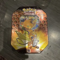 Pokemon Raichu GX Hidden Fates Tin 4 Packs + Promo Factory Sealed NEW Sun Moon 820650804816 - Image 1