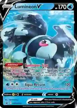 Pokemon - Lumineon V - SWSH250 - SWSH Black Star Promos - Sword & Shield - Black - Image 1