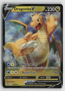 Dragonite V 049/078 Holo V Rare Pokemon GO Pokemon NM - Image 1