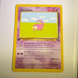 Slowpoke 55/62 Fossil 1st Edition NM Pokemon 1999 WOTC Vintage - Image 1