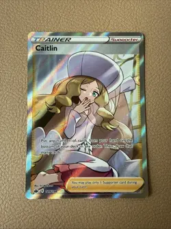Pokemon TCG Caitlin Full Art Ultra Rare Chilling Reign Holo 189/198 - Image 1