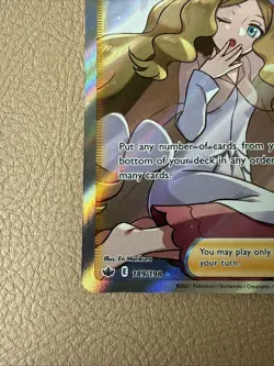 Pokemon TCG Caitlin Full Art Ultra Rare Chilling Reign Holo 189/198 - Image 5