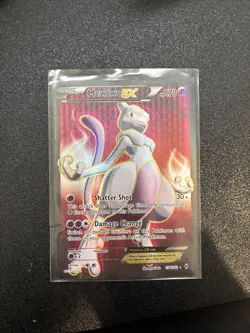 Pokemon Mewtwo-EX TCG Full Art Ultra Rare Holo Card Breakthrough 158/162 - Image 1