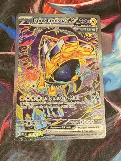 Pokemon TCG Iron Hands Ex 154/131 SIR Prismatic Evolutions Near Mint - Image 2