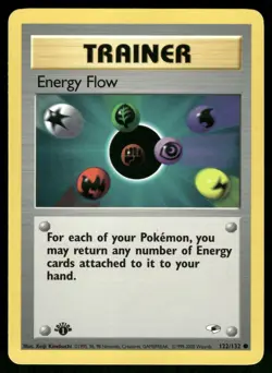 Energy Flow 122/132 Common Gym Heroes Pokemon 1st Edition Lightly Played - Image 1