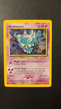 Pokemon Card Misdreavus Double Holo Neo Revelation 11/64 Near Mint NM - Image 1