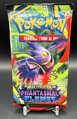 Pokemon Trading Card Game Mega Evolution Phantasmal Flames Booster Pack Sealed - Image 1