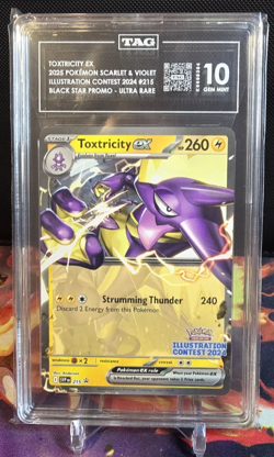TOXTRICITY EX TAG 10 2025 POKEMON SV 215 ILL CONTEST BLACK STAR PROMO 827 - Image 3