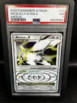 Pokemon Card psa 7 Mint Arceus LV. X 2009 Platinum Arceus Holo 96/99 PSA - Image 1