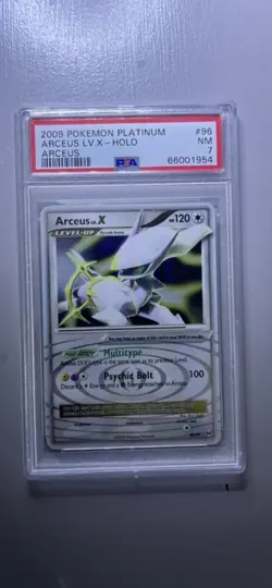 Pokemon Card PSA 7 Arceus LV. X 2009 Platinum Arceus Holo 96/99 Graded Rare - Image 1