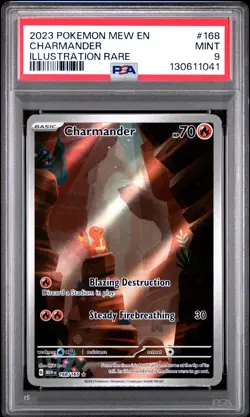 Charmander 168/165 Pokemon 151 Illustration Rare #168 MINT PSA 9 - Image 1